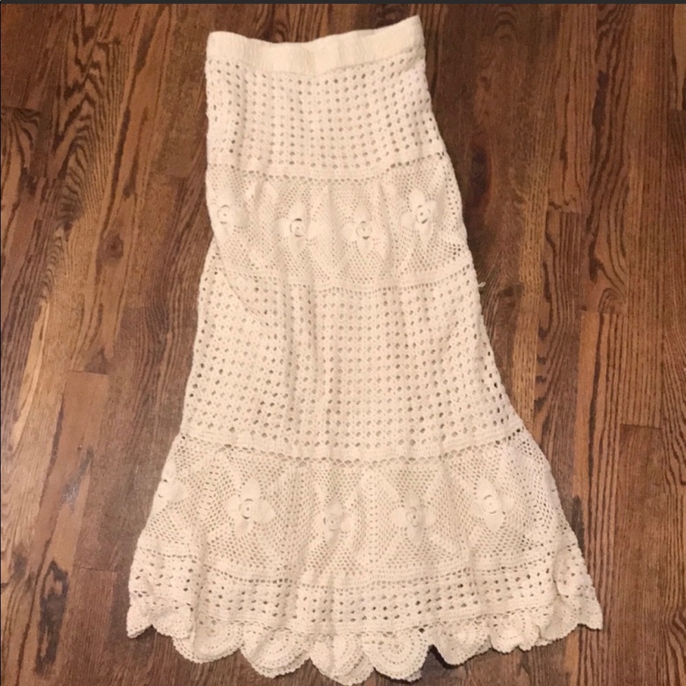 Boston Proper Crochet Skirt